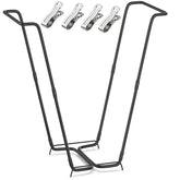 Loyala outdoor trash bag holder stand stabilizes yard cleanup tasks.