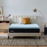 Lucid 2-Inch memory foam topper close-up texture for plush comfort.