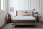 Lucid bamboo charcoal memory foam topper close-up showing breathable surface and plush support