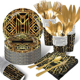 LUCKKYY roaring twenties dinner plates 9in elevate a Gatsby table setting