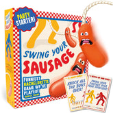 Lucky Egg Swing Your Sausage packaging signals ready-to-play family fun