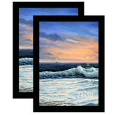 LUCKYLIFE 24x30 frame front view in black MDF for a clean poster presentation