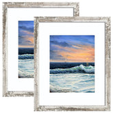 LUCKYLIFE 16x20 wall display frame in distressed white showcases memories.