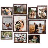 LUCKYLIFE 8x10 brown finish frame for wall gallery display