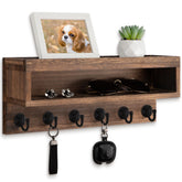 Lucundm key and mail holder wall mount with six hooks for organized entry.