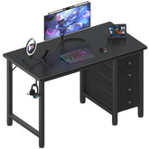 Lufeiya desk front view with four drawers shows space saving and organization