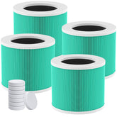 LUFFYLIVE HY1800 replacement filter front view, four-pack for large rooms
