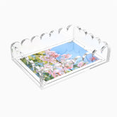 LUGUNU scalloped tray with magnetic mat displays photos securely on any surface.