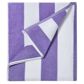 LULUHOME large oversized beach towel with purple stripes, plush and soft for beach days
