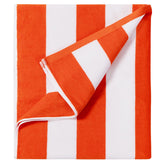 LULUHOME large striped orange towel for comfortable beach lounging