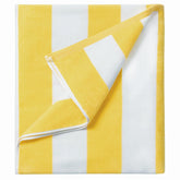 LULUHOME oversized yellow striped beach towel 36x70 for quick-drying comfort