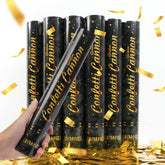 Lumafizz gold confetti cannon 12in for dazzling celebrations indoors or outdoors.