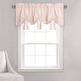 Lush Decor Melody Bow Valance with three bows adds playful kitchen window charm.