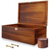 LUSH & STYLE large memory box in acacia wood for keepsakes.