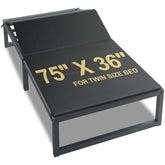 Lutown-Teen bunkie board twin side view showing sturdy polymer support and sag reduction