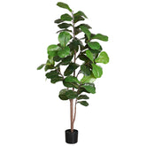 LUWENER 6ft artificial fiddle leaf fig tree with lifelike leaves for year-round decor