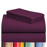 LuxClub 4pc queen fitted sheet with deep pockets for a secure fit.