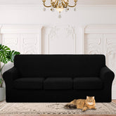 Luxshare Home 4-piece stretch couch cover for 72-92 inch sofas with a tailored slip cover look