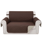 Luxshare Home reversible loveseat cover in chocolate with quilted texture for stylish protection