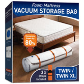 LVYSHOW mattress vacuum bag shows compact storage for memory foam and latex mattresses