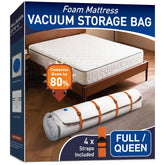 LVYSHOW mattress vacuum storage bag full-size reduces bulk for easy transport.