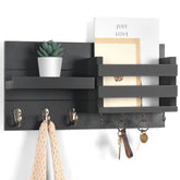 Lwenki mail organizer wall mount with shelf provides organized mail and keys at a glance.