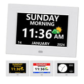 LXBYJKJ 7-inch clock front view offers clear readability in living spaces.