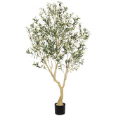 LYERSE Olive Tree 6ft front view shows lifelike branches for living rooms.