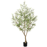 LYERSE olive tree 7ft realistic foliage, ideal for home or office decor.