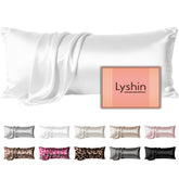 LYSHIN silk body pillow cover with zipper for easy removal and cleaning