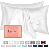 LYSHIN silk pillow case with hidden zipper for secure fit and easy care.