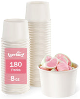 Lzerking ice cream cups 8oz for smooth scoops and tidy serving