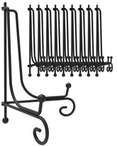 Lzerking iron display stand 10-pack 10-inch keeps plates and frames upright.