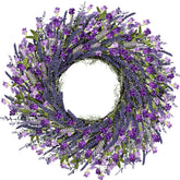 LZNPA 26-inch lavender wreath for front door adds welcoming spring color