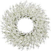 LZNPA 26-inch spring wreath on front door enhances curb appeal with vivid faux florals.