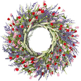 LZNPA lavender wreath front door 26-inch centerpiece for welcoming entry