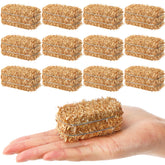 Maasechs mini hay bales arranged as a rustic centerpiece for western themes.