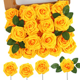MACTING artificial yellow rose 60pcs for vibrant, durable bridal bouquets.