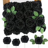 MACTING black foam rose bouquet for dramatic wedding centerpieces