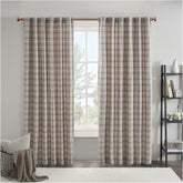 Madison Park Anaheim plaid curtain front view with cozy cabin style and privacy potential.