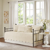 Madison Park Tuscany cream daybed cover with scalloped edge for cottage charm
