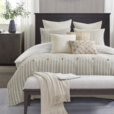 Madison Park king comforter set clipped jacquard stripes for cozy bedding