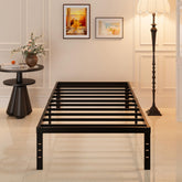 Maenizi heavy-duty twin bed frame front view with sturdy steel support