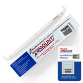 MAGIC A/C MOUNT interior installation steps for a secure window unit