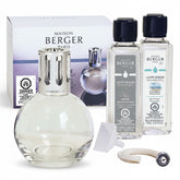 MAISON BERGER gift set with round lamp and refills for flameless fragrance