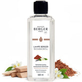 MAISON BERGER Sandalwood Temptation refill bottle showing warm sandalwood notes for inviting spaces.