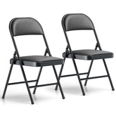 Make Changes folding chairs front view with sturdy frame and padded seating for daily use