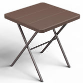 MAKE CHANGES folding table 27-inch square top for compact dining or workspace