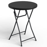 MAKE CHANGES folding table 32-inch round top prepared for quick event setup