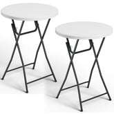 Make Changes 32in open folding table with one-piece design for quick setup.